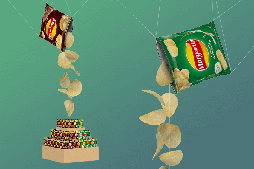 Móvil tipo gigantografía Papas Margarita